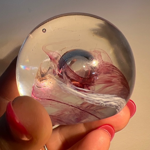 CAITHNESS glass paperweight “moon crystal” signed Scotland vintage Mcm - Picture 3 of 13